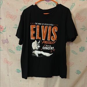 Black Elvis Presley Concert T-Shirt